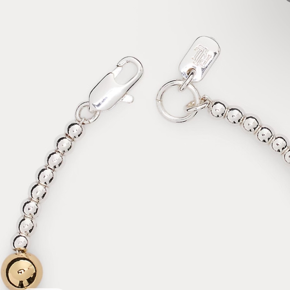 Lauren Ralph Lauren Two-Tone Beaded Station Bracelet - Picture 2 of 5